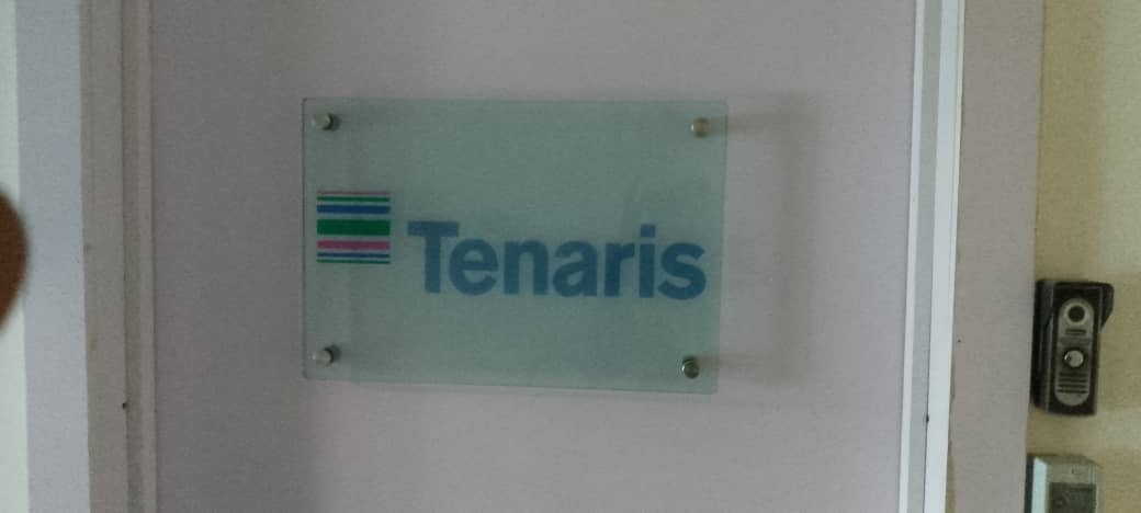 Door Signage Plaque for Tenaris